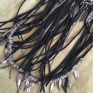 Leaf Charm 2 Piece Detachable Layering Necklace